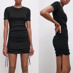Zara side tie bodycon dress